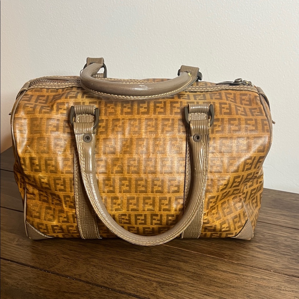Fendi Tan Monogram Duffel Bag - Picture 2 of 15